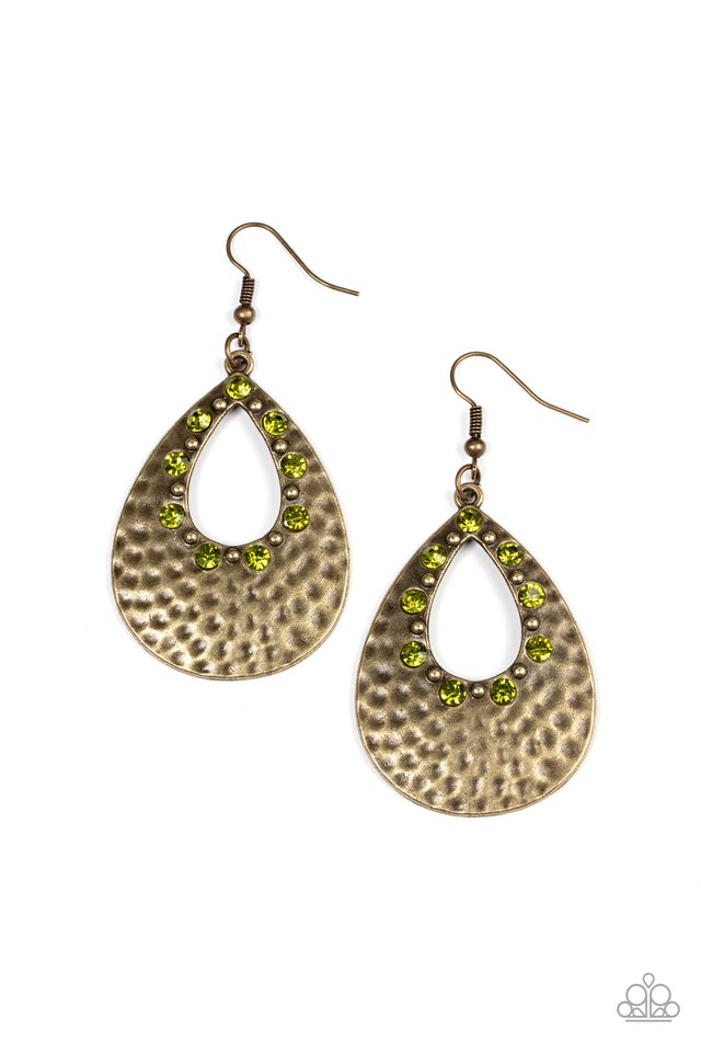 Terraform Twinkle - Green - Paparazzi Earring Image