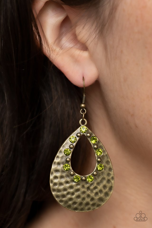 Terraform Twinkle - Green - Paparazzi Earring Image