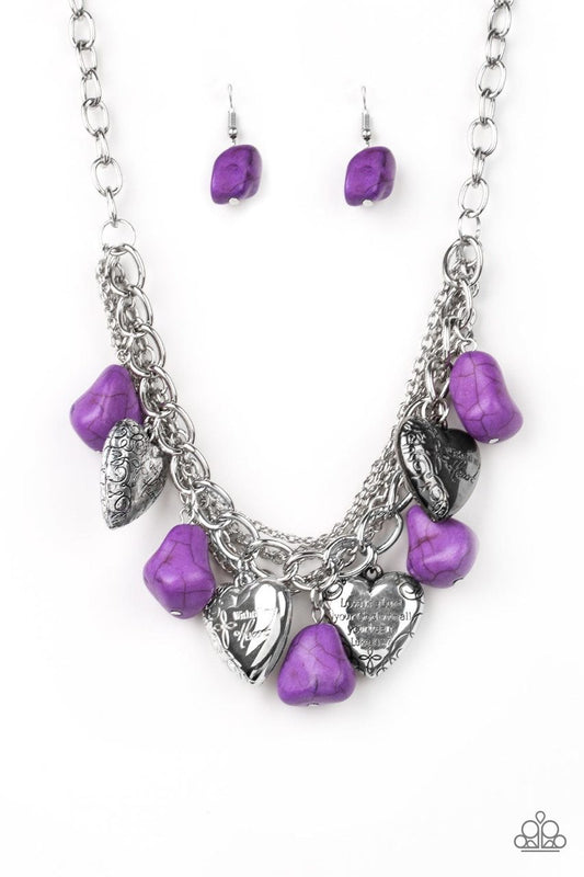 Paparazzi Necklace ~ Change Of Heart - Purple