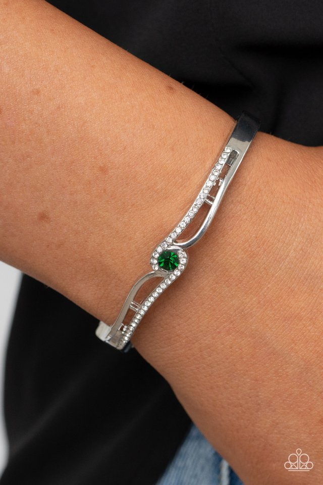 Top-Shelf Shimmer - Green - Paparazzi Bracelet Image