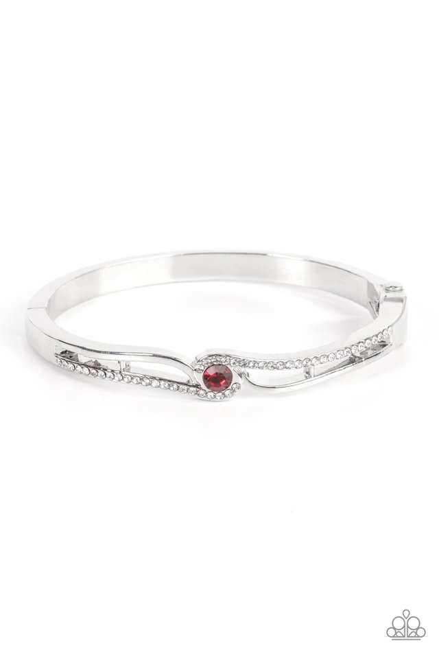 ​Top-Shelf Shimmer - Red - Paparazzi Bracelet Image