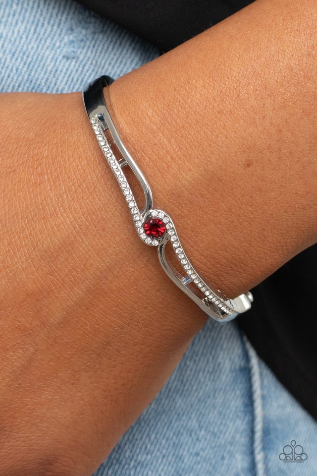 ​Top-Shelf Shimmer - Red - Paparazzi Bracelet Image