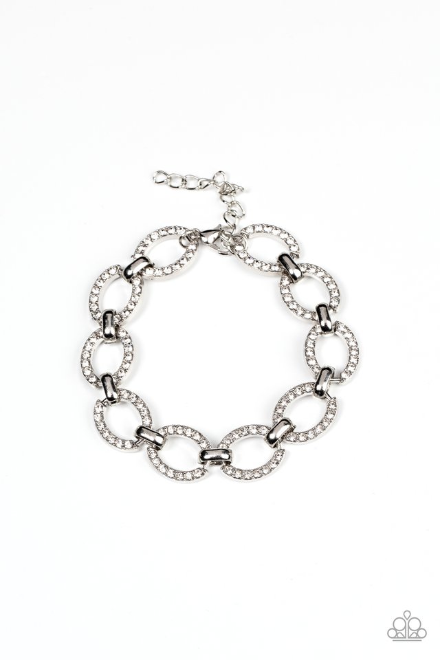 Date Night Debonair - White - Paparazzi Bracelet Image