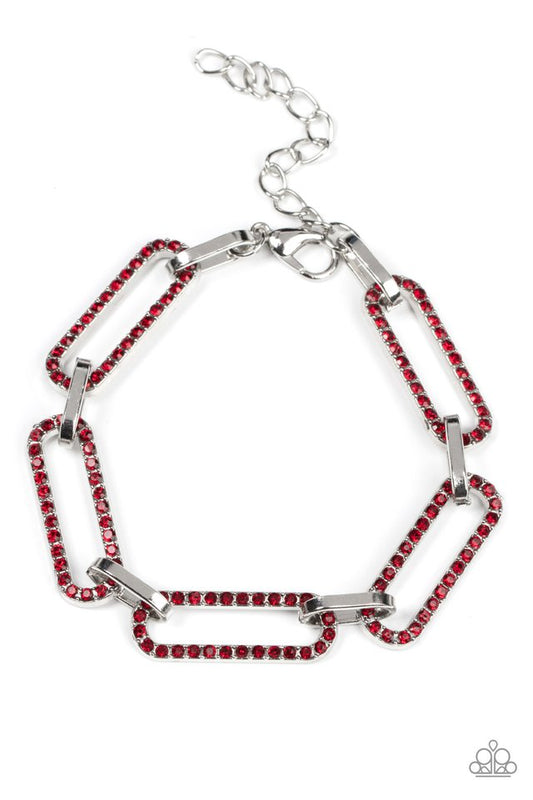 Still Not OVAL You - Red - Paparazzi Bracelet Image