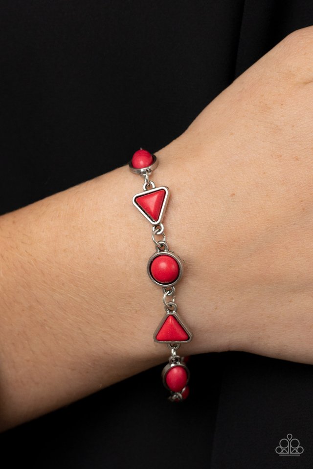 Quarry Quarrel - Red - Paparazzi Bracelet Image