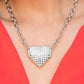 Paparazzi Necklace ~ Heartbreakingly Blingy - White