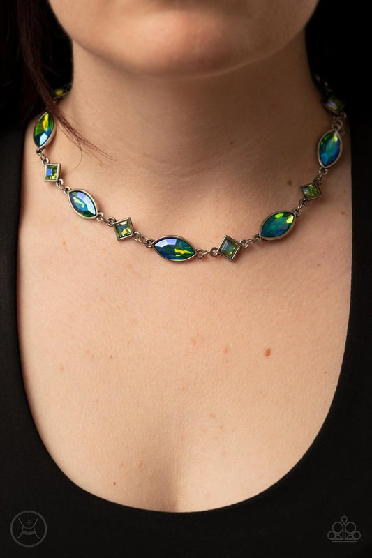 Prismatic Reinforcements - Green - Paparazzi Necklace Image