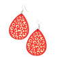 Suburban Jungle - Red - Paparazzi Earring Image