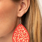 Suburban Jungle - Red - Paparazzi Earring Image