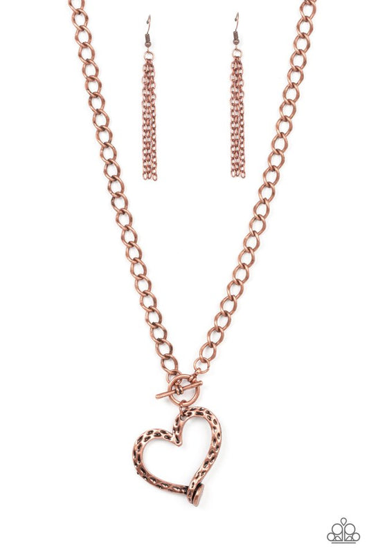 Reimagined Romance - Copper - Paparazzi Necklace Image