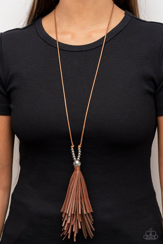 A Clean Sweep - Brown - Paparazzi Necklace Image