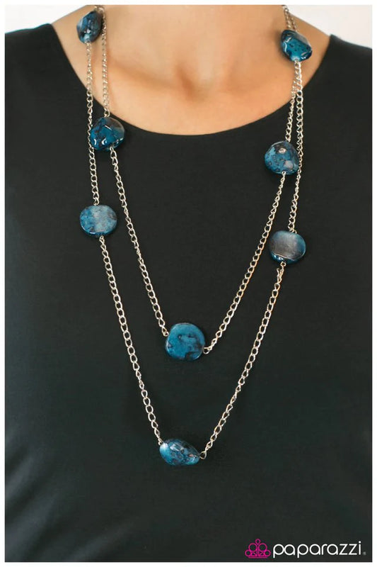 Paparazzi Necklace ~ Rockstar Status - Blue