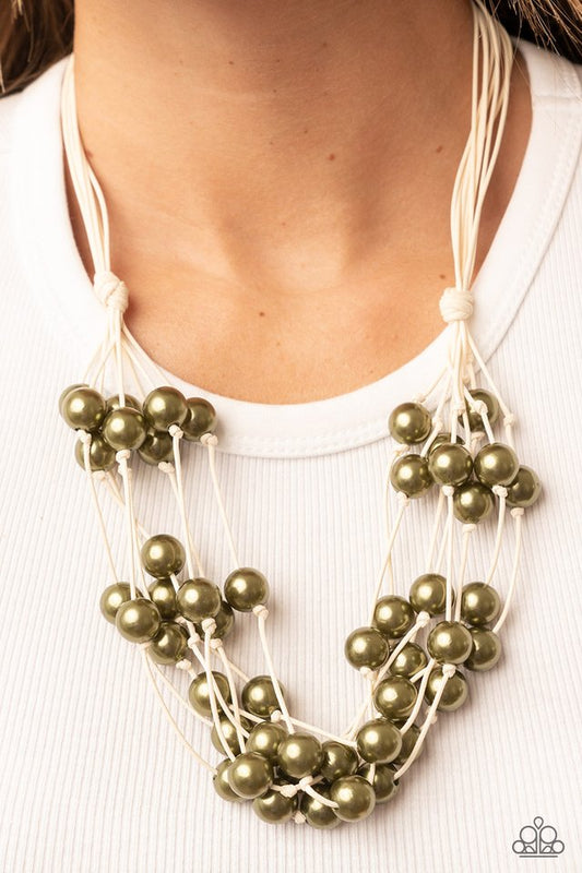 Yacht Catch - Green - Paparazzi Necklace Image