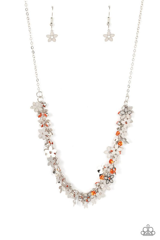 Fearlessly Floral - Orange - Paparazzi Necklace Image
