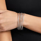 Monochromatic Crossover - Silver - Paparazzi Bracelet Image