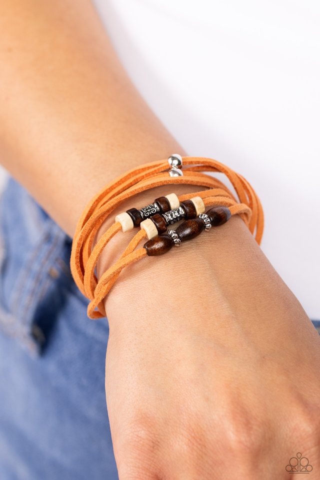 Have a WANDER-ful Day - Orange - Paparazzi Bracelet Image