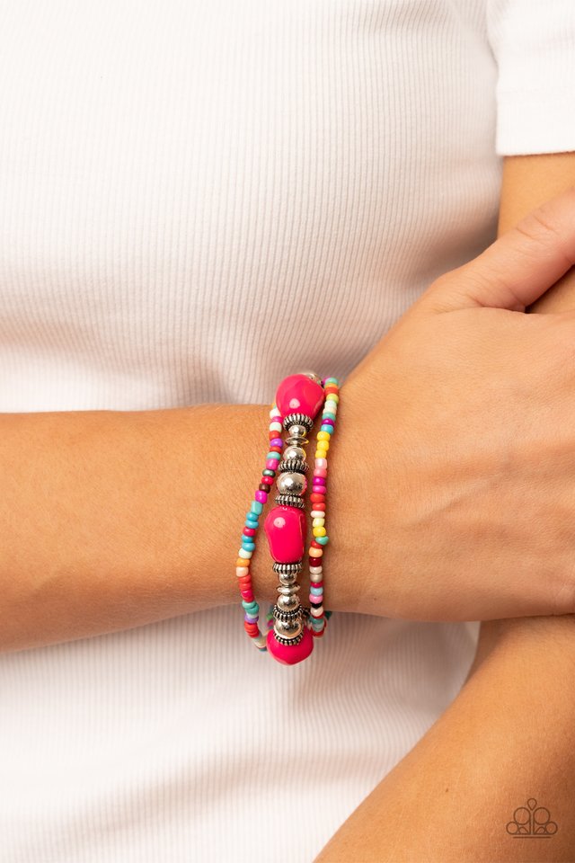 Confidently Crafty - Pink - Paparazzi Bracelet Image