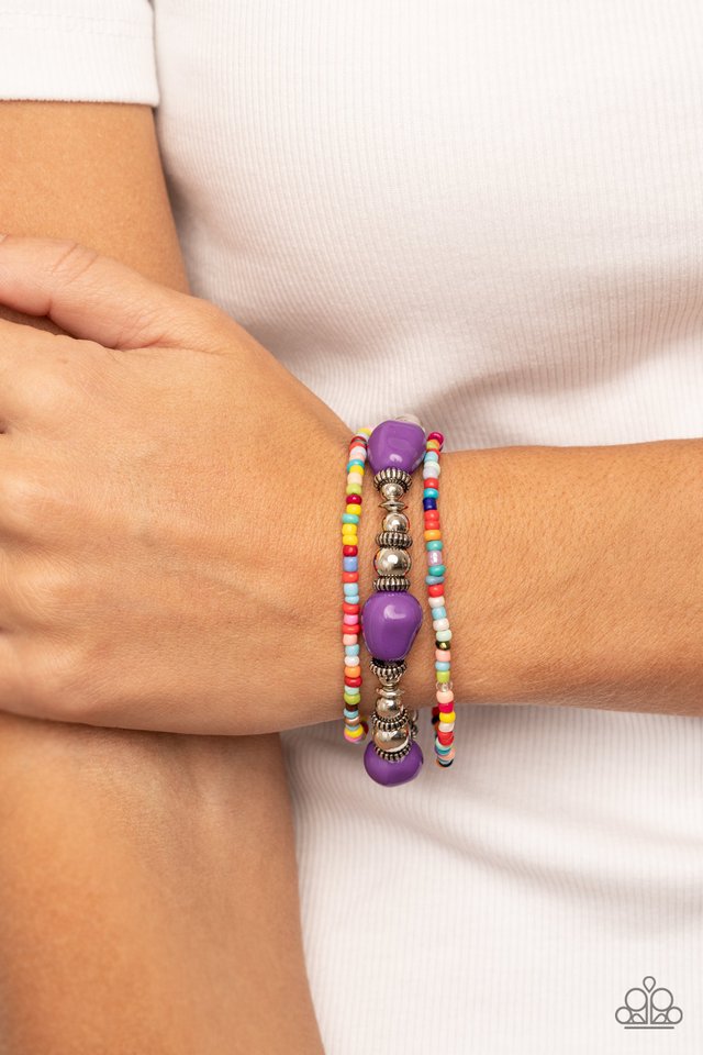 Confidently Crafty - Purple - Paparazzi Bracelet Image