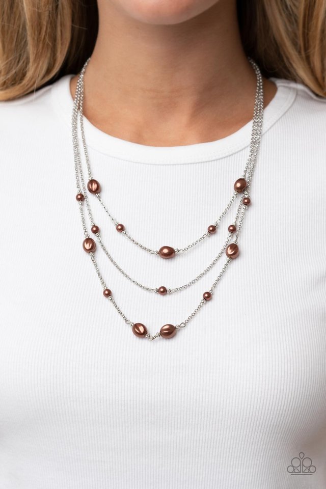 Pearlicious Pop - Brown - Paparazzi Necklace Image