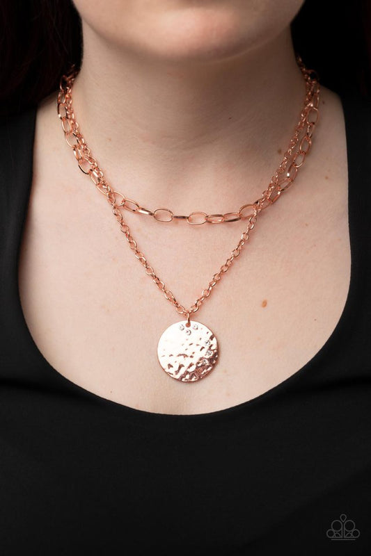 Highlight of My Life - Copper - Paparazzi Necklace Image