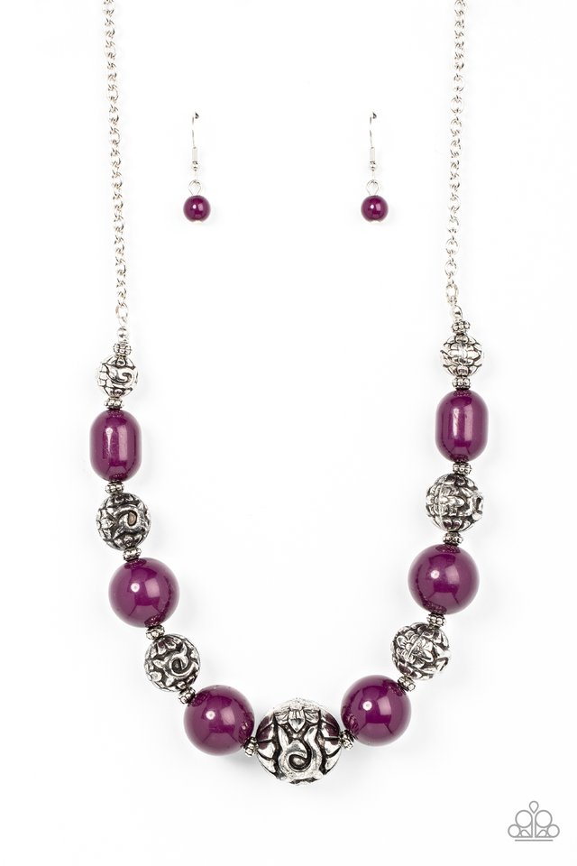 Girl Meets Garden - Purple - Paparazzi Necklace Image