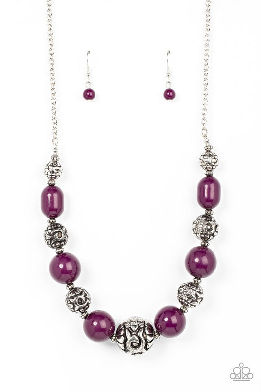 Girl Meets Garden - Purple - Paparazzi Necklace Image