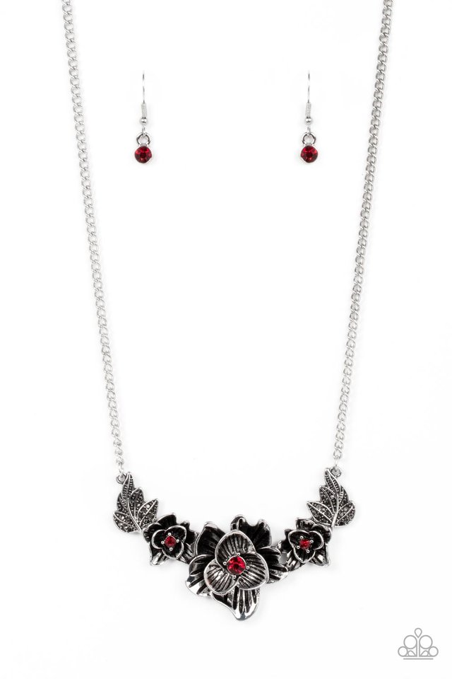 Botanical Breeze - Red - Paparazzi Necklace Image