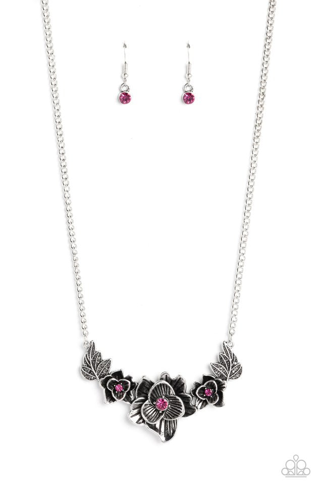 Botanical Breeze - Pink - Paparazzi Necklace Image