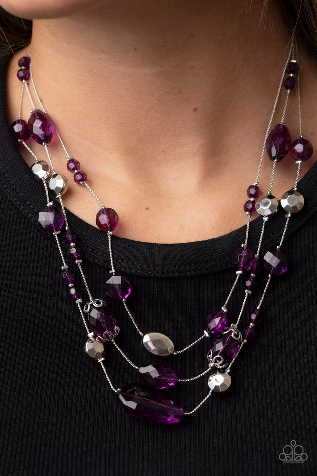 Prismatic Pose - Purple - Paparazzi Necklace Image