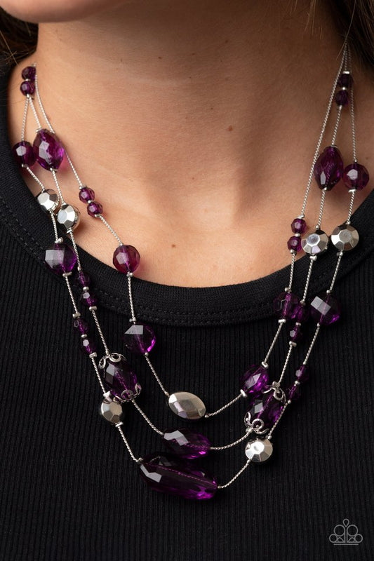 Prismatic Pose - Purple - Paparazzi Necklace Image