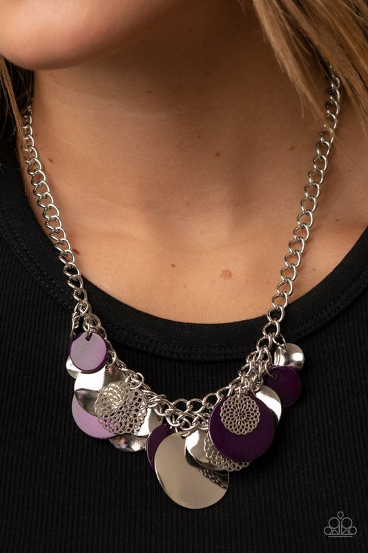 Oceanic Opera - Purple - Paparazzi Necklace Image