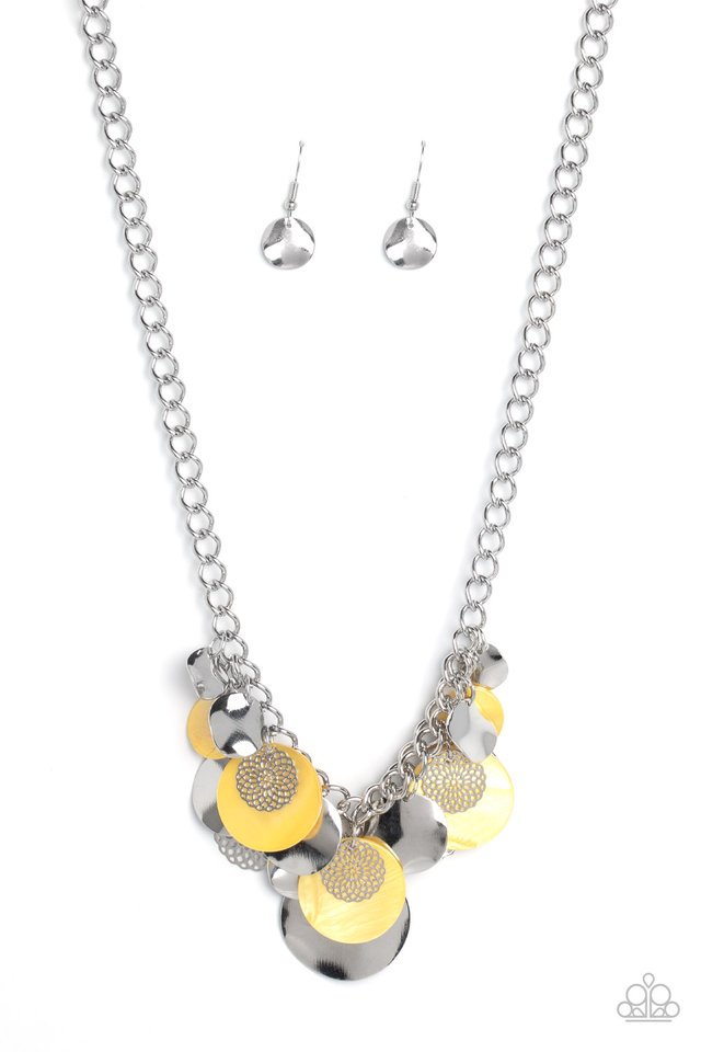Oceanic Opera - Yellow - Paparazzi Necklace Image