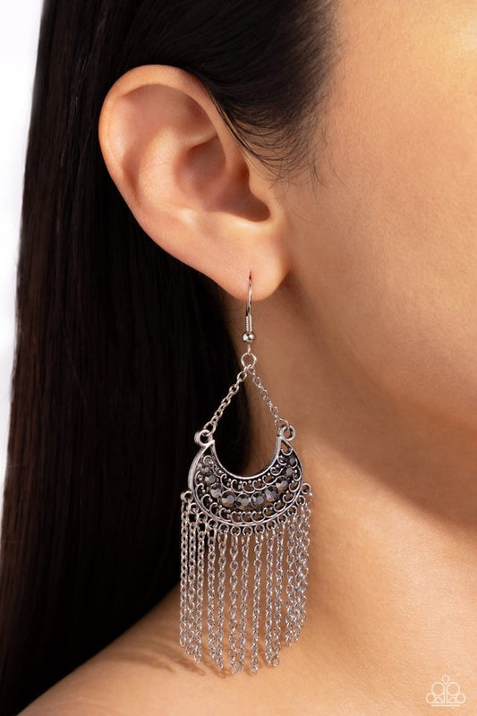 Greco Goddess - Silver - Paparazzi Earring Image