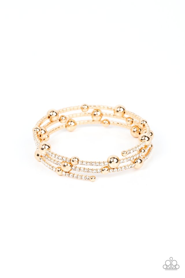 Spontaneous Shimmer - Gold - Paparazzi Bracelet Image