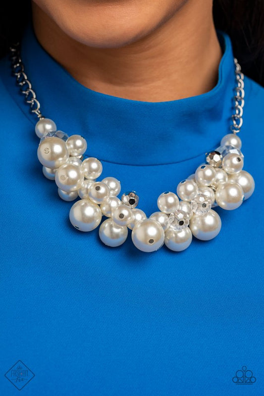 ​Romantically Reminiscent - White - Paparazzi Necklace Image