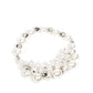 ​Elegantly Exaggerated - White - Paparazzi Bracelet Image