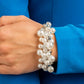 ​Elegantly Exaggerated - White - Paparazzi Bracelet Image