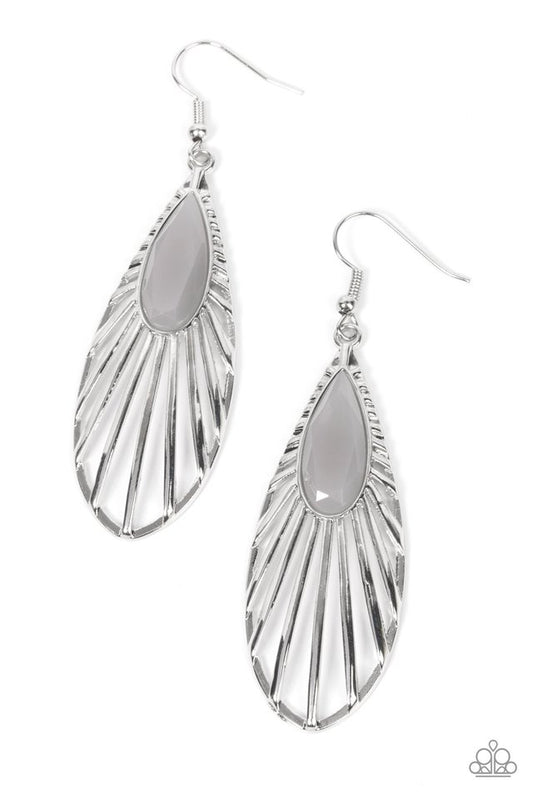 WING-A-Ding-Ding - Silver - Paparazzi Earring Image