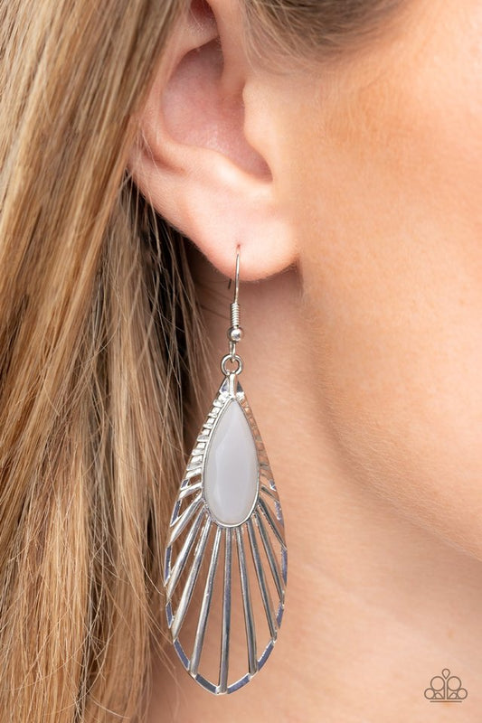 WING-A-Ding-Ding - Silver - Paparazzi Earring Image