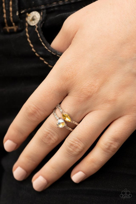 Embraceable Elegance - Yellow - Paparazzi Ring Image