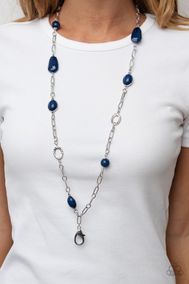 Barcelona Bash - Blue - Paparazzi Necklace Image