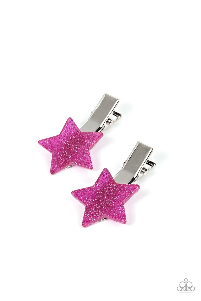 Sparkly Star Chart - Pink - Paparazzi Hair Accessories Image