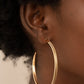 Monochromatic Curves - Gold - Paparazzi Earring Image