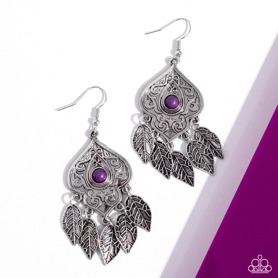 Desert Canopy - Purple - Paparazzi Earring Image