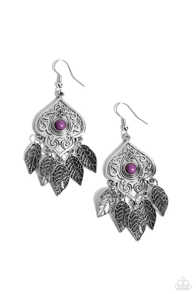 Desert Canopy - Purple - Paparazzi Earring Image