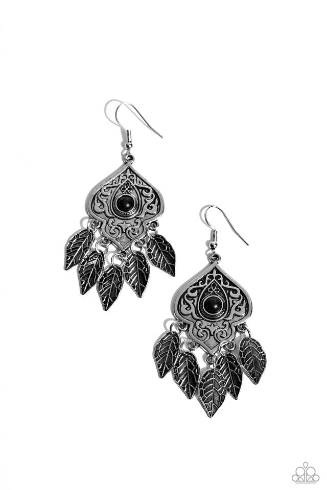 Desert Canopy - Black - Paparazzi Earring Image