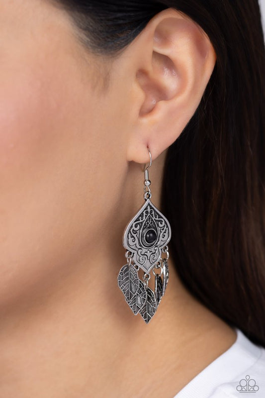 Desert Canopy - Black - Paparazzi Earring Image