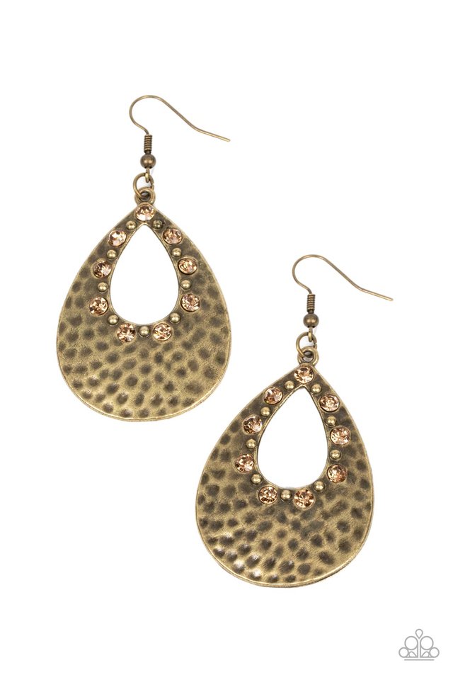 Terraform Twinkle - Brown - Paparazzi Earring Image