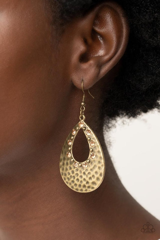Terraform Twinkle - Brown - Paparazzi Earring Image