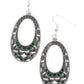 Colorfully Moon Child - Green - Paparazzi Earring Image